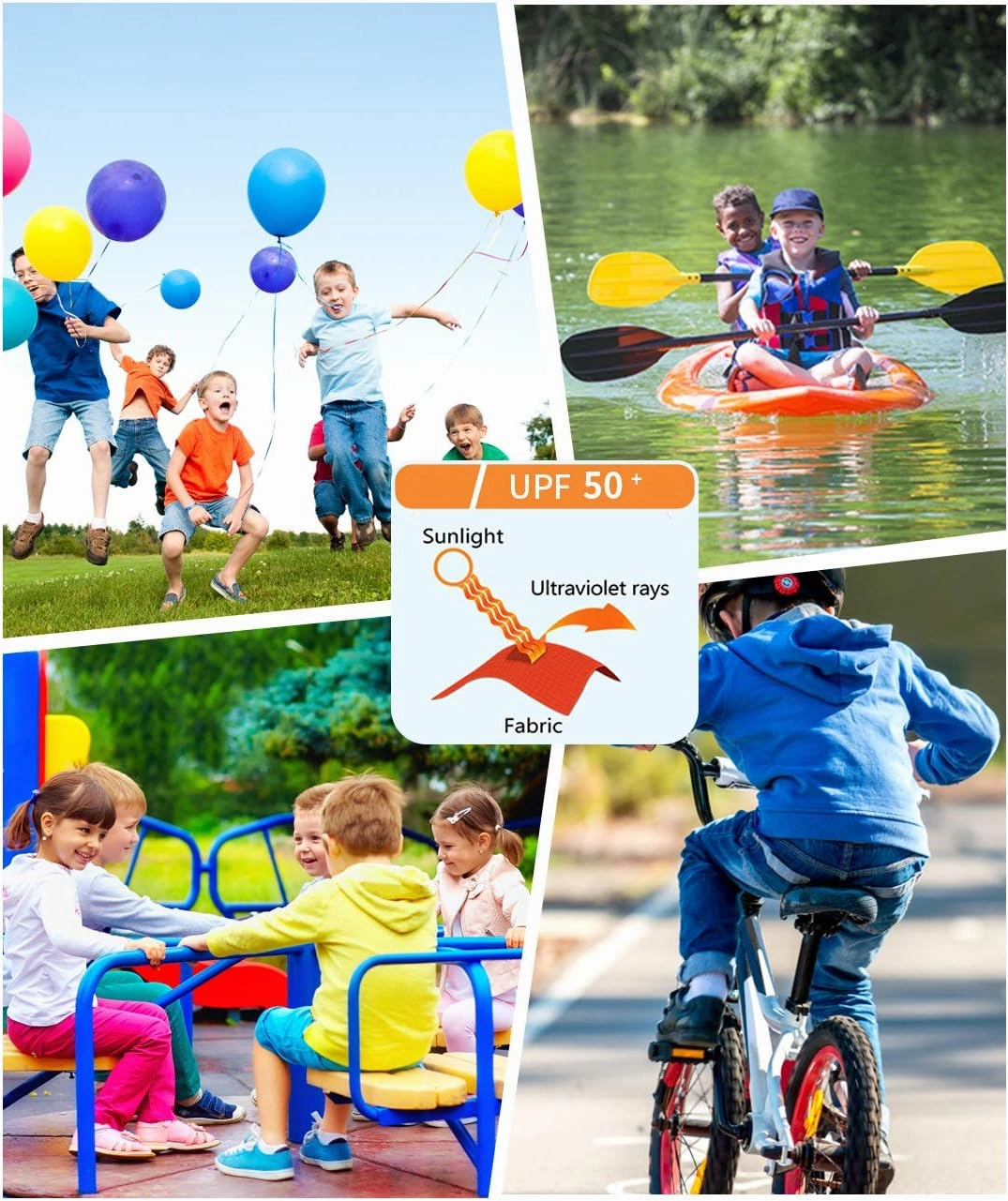 Boys Girls Hooded Sun Shirts UPF50  Long Sleeve Hoodies Quick Dry Rash Guard Swim Shirts Fishing Hiking Thumb Holes