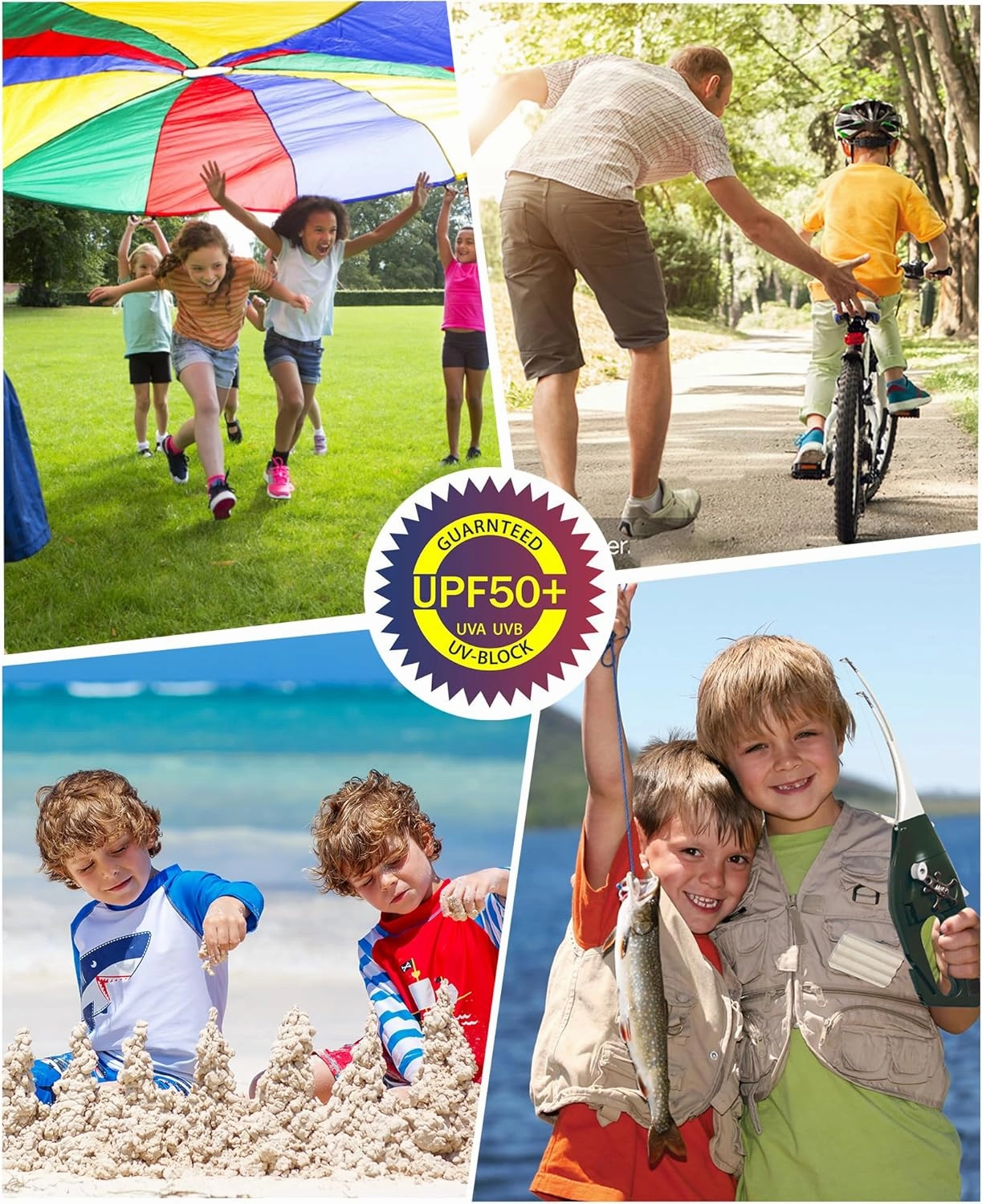 Boys Grils Long Sleeve Sun Shirts UPF50  Hoodie Thumbhole Rash Guard Quick Dry Atheltic Hiking Workout Water Playing