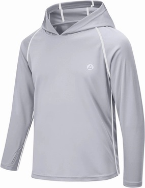 Boys Grils Long Sleeve Sun Shirts UPF50  Hoodie Thumbhole Rash Guard Quick Dry Atheltic Hiking Workout Water Playing