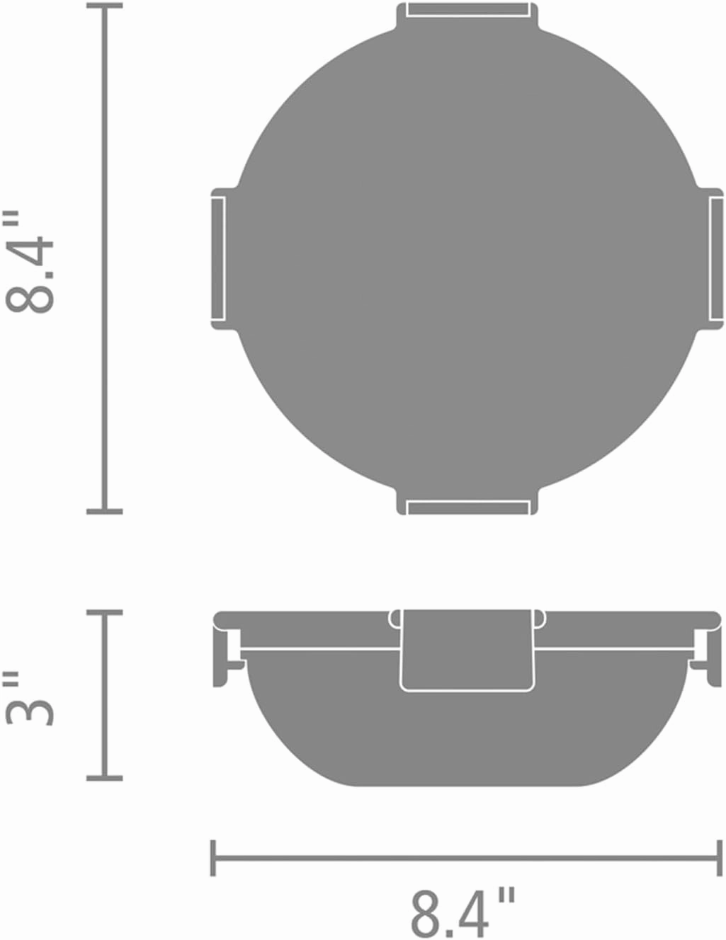 Brabantia Make & Take Salad Bowl with Removable Tray for Toppings & Dressings (Dark Gray) 100% Leakproof, Microwave & Freezer Safe Meal Prep Container