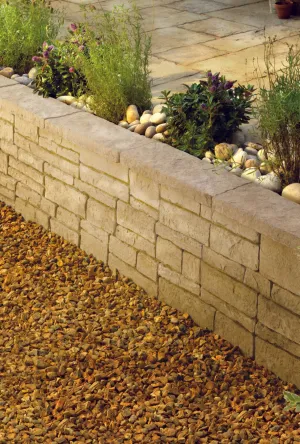 Bradstone Old Town Eco Walling and Coping in Grey-Green