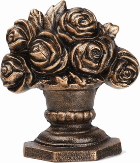 BRASSTAR Cast Iron Roses Door Stopper Heavy Duty Door Window Holder Home Office Shop Decorative Black Gold Color TQGJPT259