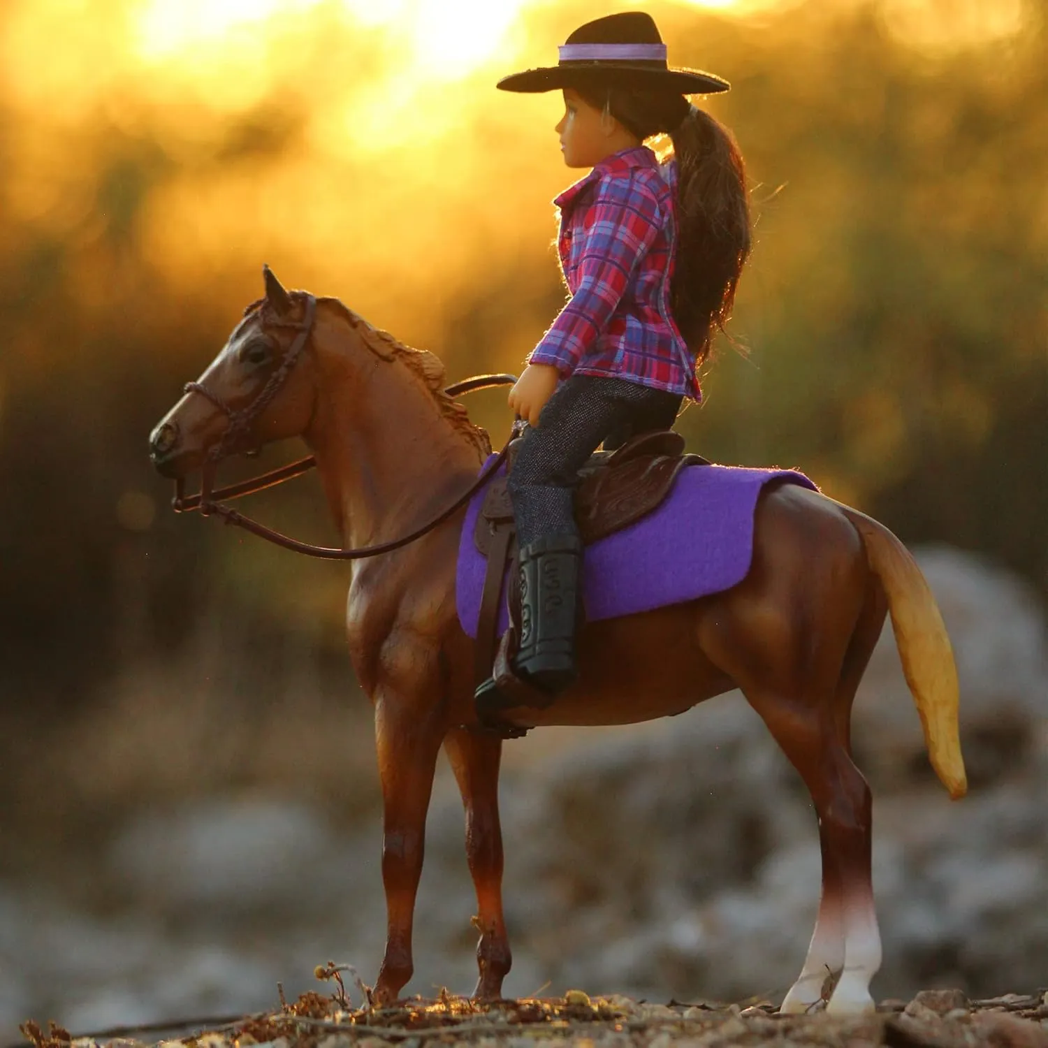 Breyer Freedom Series (Classics) Western Horse & Rider Doll Set | (1:12 Scale) | Model #61116,Multicolor