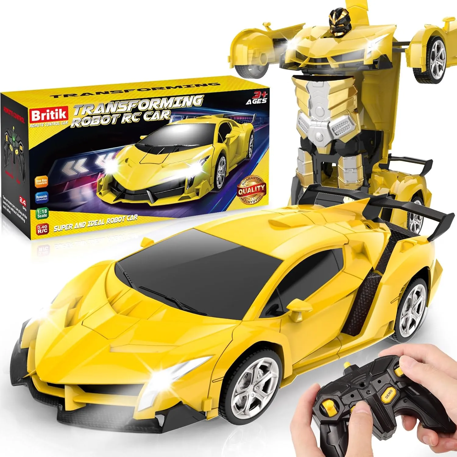 Britik Transform RC Car Toy | Ages 4-7 Boys