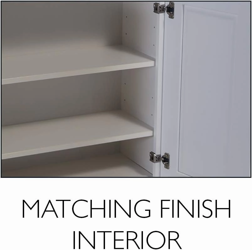 Brookings Shaker Unassembled Pantry Kitchen Cabinet UC1884, 18 W x 24 D x 84 H, Painted White with Sherwin Williams, Solid Wood – Design House, 561787