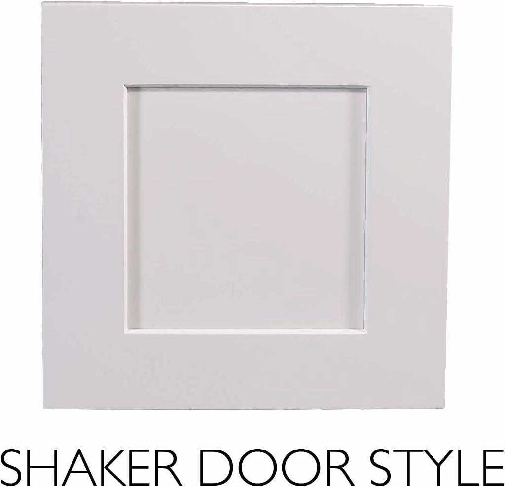 Brookings Shaker Unassembled Pantry Kitchen Cabinet UC1884, 18 W x 24 D x 84 H, Painted White with Sherwin Williams, Solid Wood – Design House, 561787