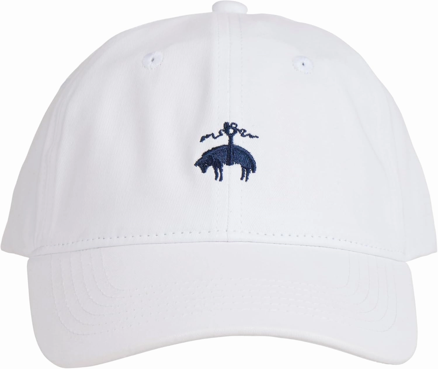 Brooks Brothers Men’s Classic 100% Cotton Twill Baseball Cap - Woven Logo One-Size Adjustable Hat, Navy Classic