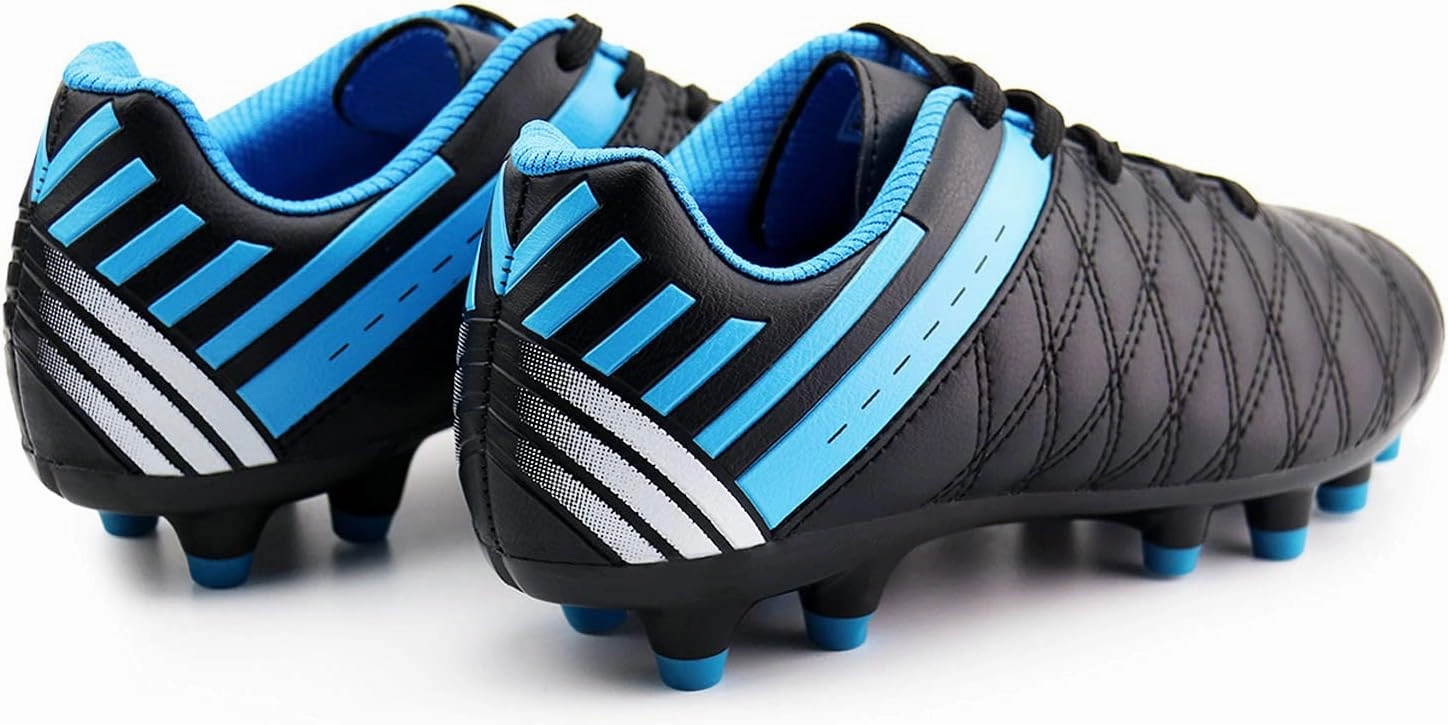 brooman Kids Athletic Soccer Cleats Boys Girls Outdoor Firm Ground Football Shoes