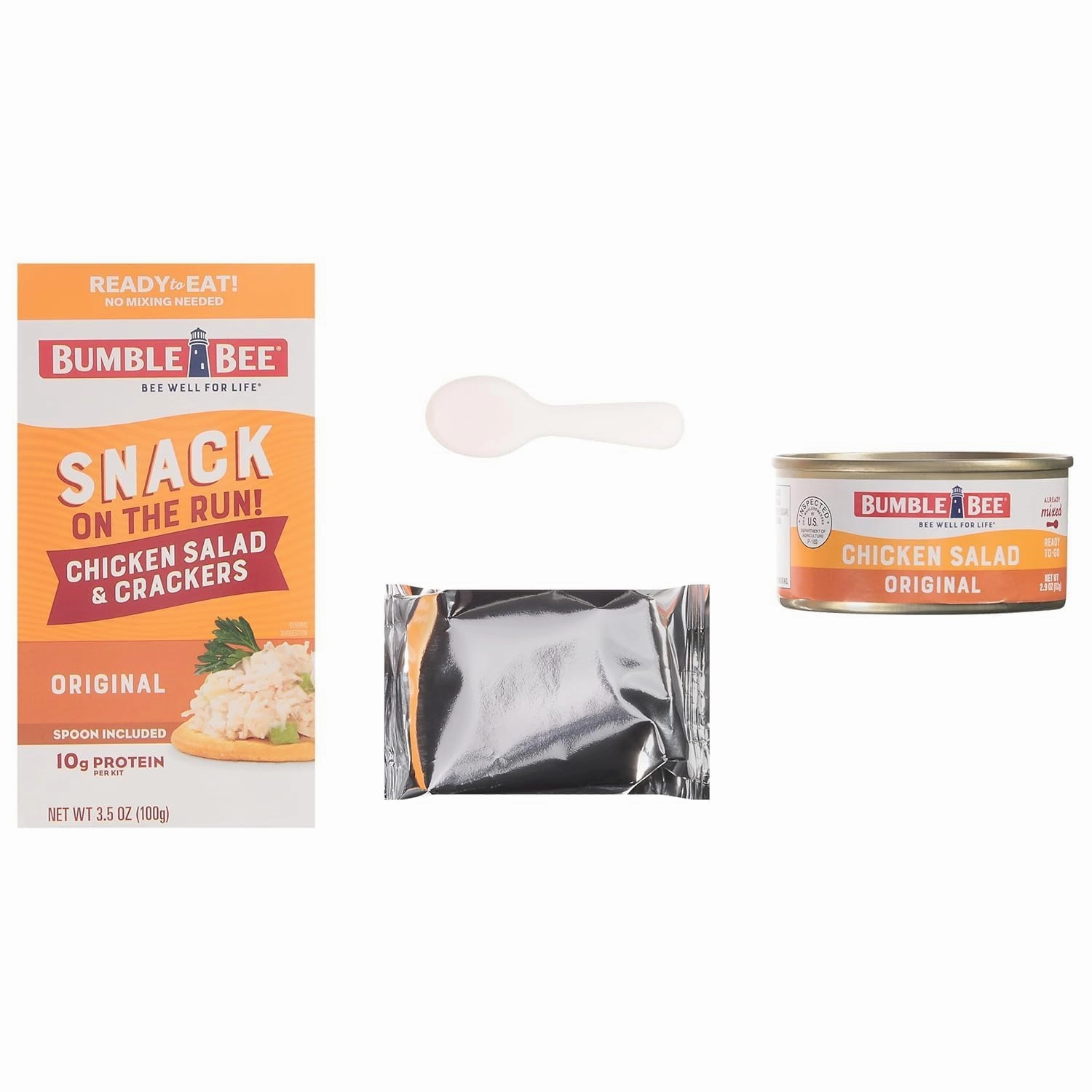 Bumble Bee Snack on the Run Classic Favorites Bulk Bundle (24 Total Kits) - Original Tuna Salad and Classic Chicken Salad with Crackers - Ready to Eat Protein Snacks