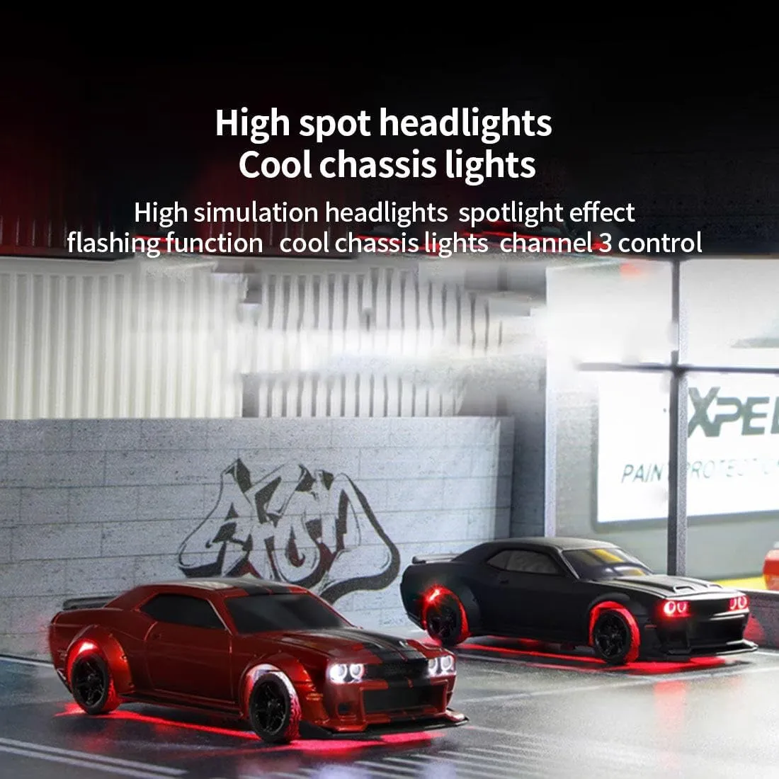 C75 Remote Control Car, 2.4G RC Racing Car 1/76 4CH RC Drift Car, Electric RWD RC Sport Racing Auto Toy Car Model High Speed RC Vehicle Gifts for Adults RTR Version, Black 2