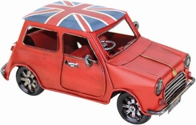 Cabilock Mini Retro Car Model Decoration Simulation Vehicle for Home Office Desk Creative Table Ornament Red for Collectors and Art Enthusiasts