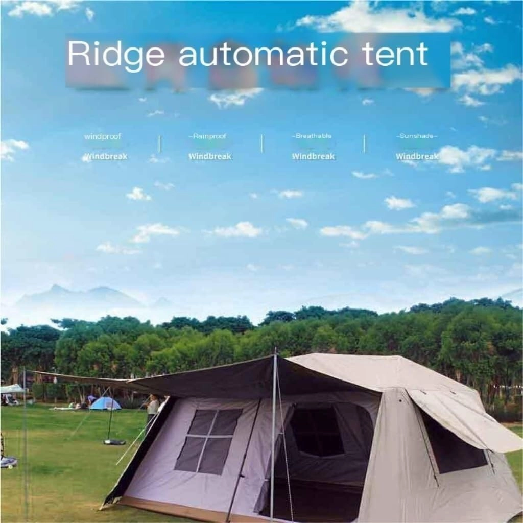 Camping Tent Tent Outdoor Sun Protection and Rainproof Tent Two Rooms and One Living Room Spring-Loaded Automatic Tent Waterproof Tent