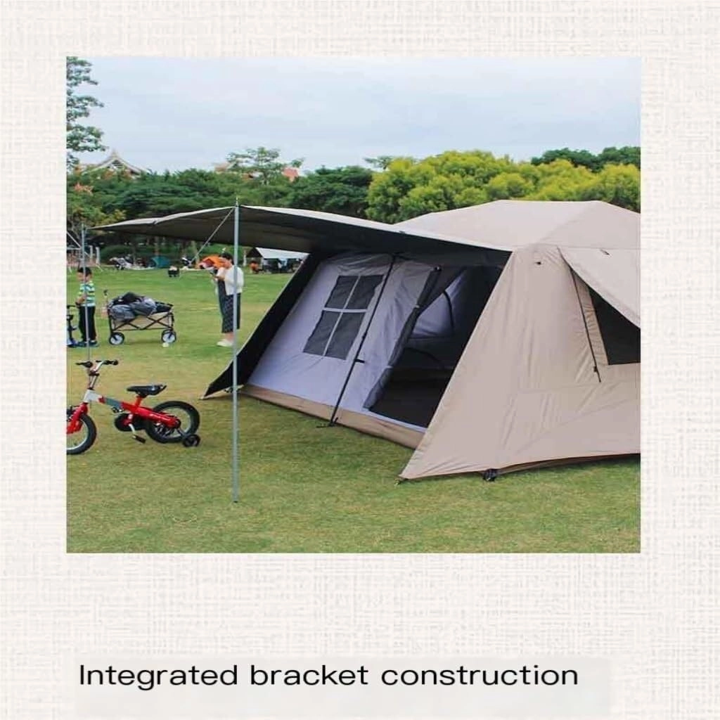Camping Tent Tent Outdoor Sun Protection and Rainproof Tent Two Rooms and One Living Room Spring-Loaded Automatic Tent Waterproof Tent