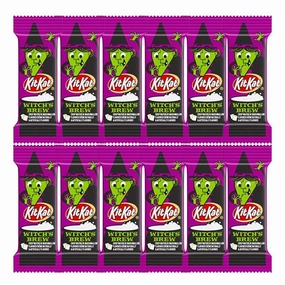 CandyKrave Kit Kat Halloween Candy Witches Brew - Assorted Milk Chocolate and Creme Snack Size Bars, Free Frosted Shipping Bag, 1 pound Bulk Bag 25 Pieces