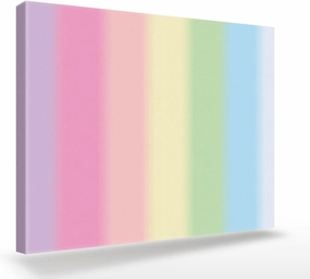 Canvas Wall Art Picture Prints Blue Yellow Green Dim Stripe Oil Painting Artwork on Canvas for Bedroom Living Room Bathroom Rainbow Candy Line Texture Stretched and Framed Painted 24x32in