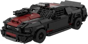 Car Model Building Blocks Set, Movie Scene Car Tech Model DIY Assembly Model, MOC Collectible Racing Vehicle Toy for Teen Adult (1552PCS)
