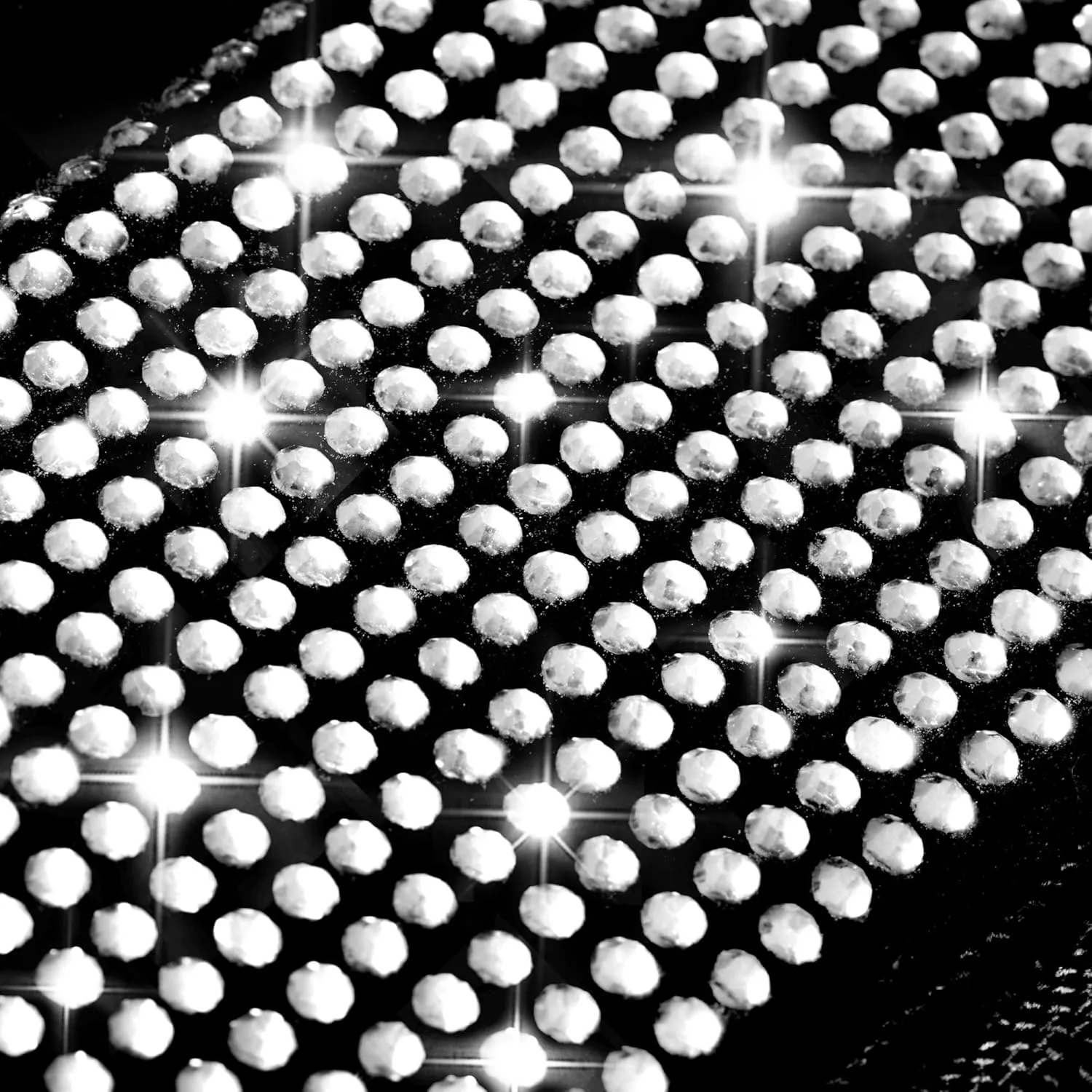 CAR PASS Bling Car Mats Shining Diamond Carpet Crystal Rhinestones Sparkly Glitter Floor Mats with Anti-Slip PVC Heel Pad Universal for Automotive SUV, Sedan, Van, 3pcs for Girl Women, Black Silver