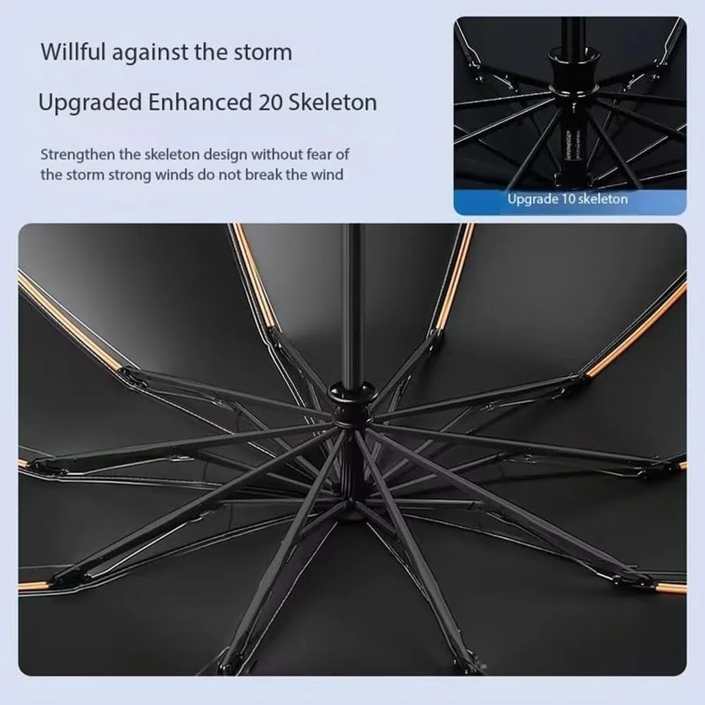 Car Umbrellas for Mitsubishi Triton Club Cab Chassis,Printed Car Logo Umbrella Folding Travel Automatic Switch Portable Luggage Travel Sun Protectio for Men Women,A
