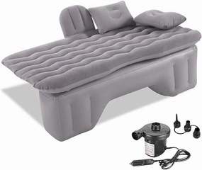 Car Air Mattress Back Seat for Kia Soul,Double Side Flocking Car Bed Portable Air Mattress Car Sleeping Mattress Car Accessories Cars Camping Bed,Grey