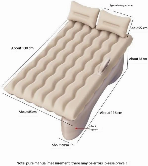 Car Air Mattress Back Seat for Mercedes-Benz GLE 350,Double Side Flocking Car Bed Portable Air Mattress Car Sleeping Mattress Car Accessories Cars Camping Bed,Black