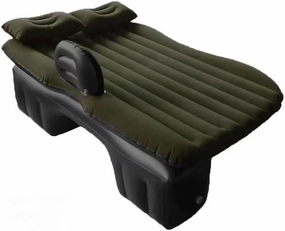 Car Air Mattress for Audi A6, Inflatable Back Seat Sleeping Pad with Pump & 2 Pillows, Folding Portable Camping Bed for Travel& Road Trips,Black