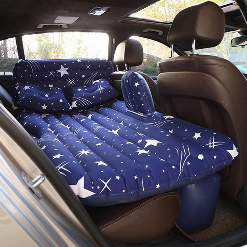 Car Air Mattress for Lexus UX, Inflatable Back Seat Sleeping Pad with Pump & 2 Pillows, Folding Portable Camping Bed for Travel& Road Trips,Blue