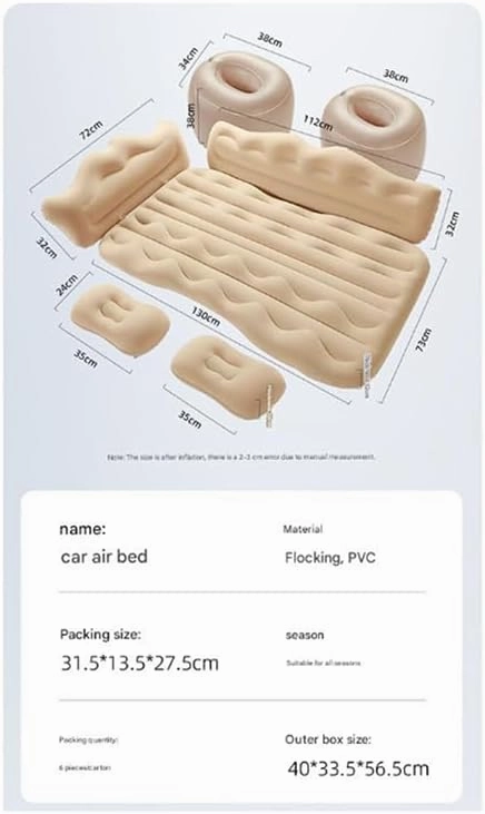 Car Air Mattresses for Subaru Crosstrek 2.Gen 2013-2024,Thickened Car Camping Bed Sleeping Pad with Upgrade Side File Portable Car Mattress for Travle and Camping,A