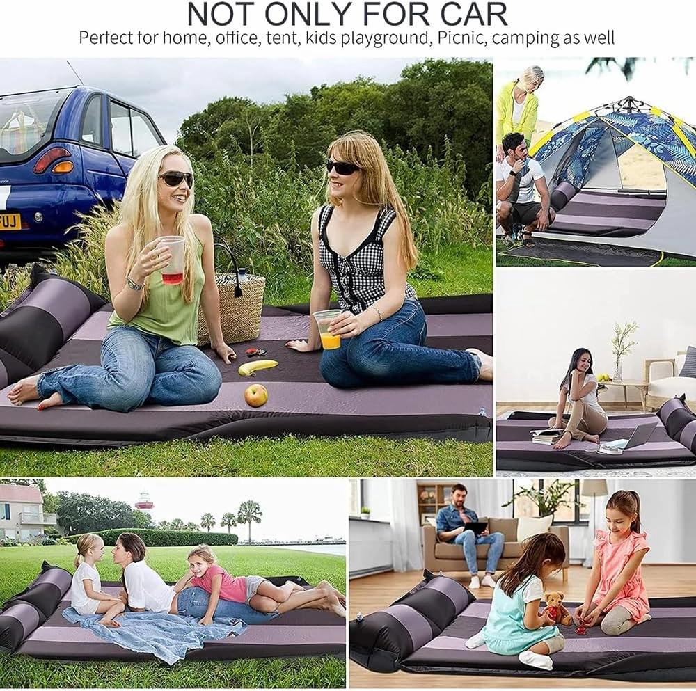 Car Automatic Inflatable Bed for HAVAL H6 2011 2012 2013 2014 2015 2016 2017, Portable Movable Thickened Trunk Sleeping Bed Outdoor Camping Hiking Air Mattress,Grey