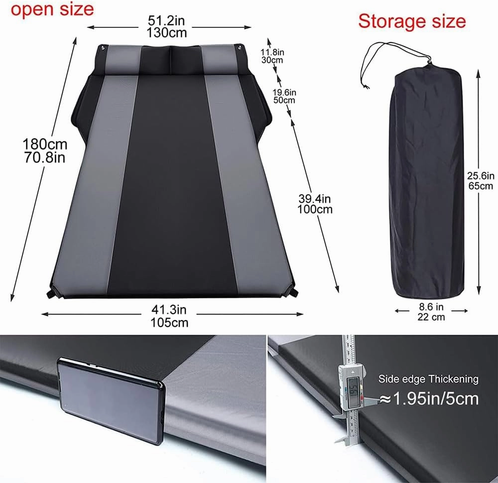 Car Automatic Inflatable Bed for Mazda CX-8 6seats 2019 2020 2021 2022 2023, Portable Movable Thickened Trunk Sleeping Bed Outdoor Camping Hiking Air Mattress,Green