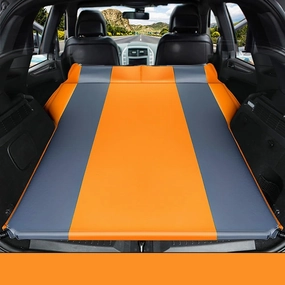 Car Automatic Inflatable Bed for Toyota BZ4X 2022 2023 2024, Portable Movable Thickened Trunk Sleeping Bed Outdoor Camping Hiking Air Mattress,Orange