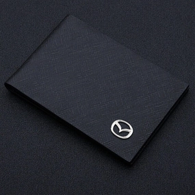 Car Card Holder Wallet for Mazda Mazda6 6 Sport Wagon Estate (Type GJ) 2012-2016 Leather Driver's License Holder Card Case Passport Card Bag Car Accessories,Black-2 Pages