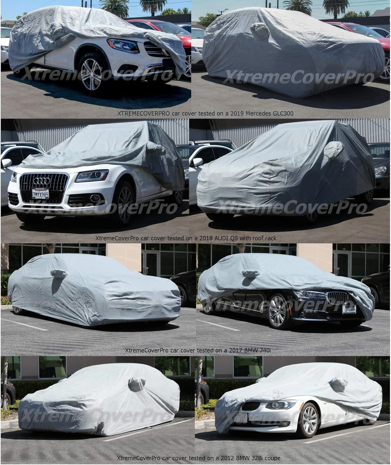 Car Cover Fits 2002 2003 2004 2005 2006 2008 2009 Mitsubishi Evolution w/Evo Spoiler XTREMECOVERPRO Gold Series Grey