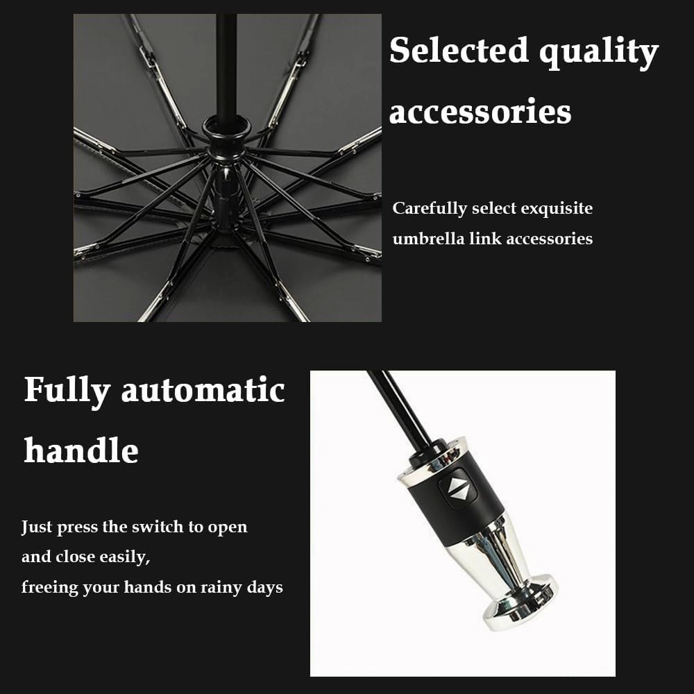 Car Folding Umbrella with for Lambo-rghini Marzal Miura Murcielago Logo,Automatic Open/Close Lightweight Portable Parasol Outdoor Travel Umbrella Folding Travel Umbrella