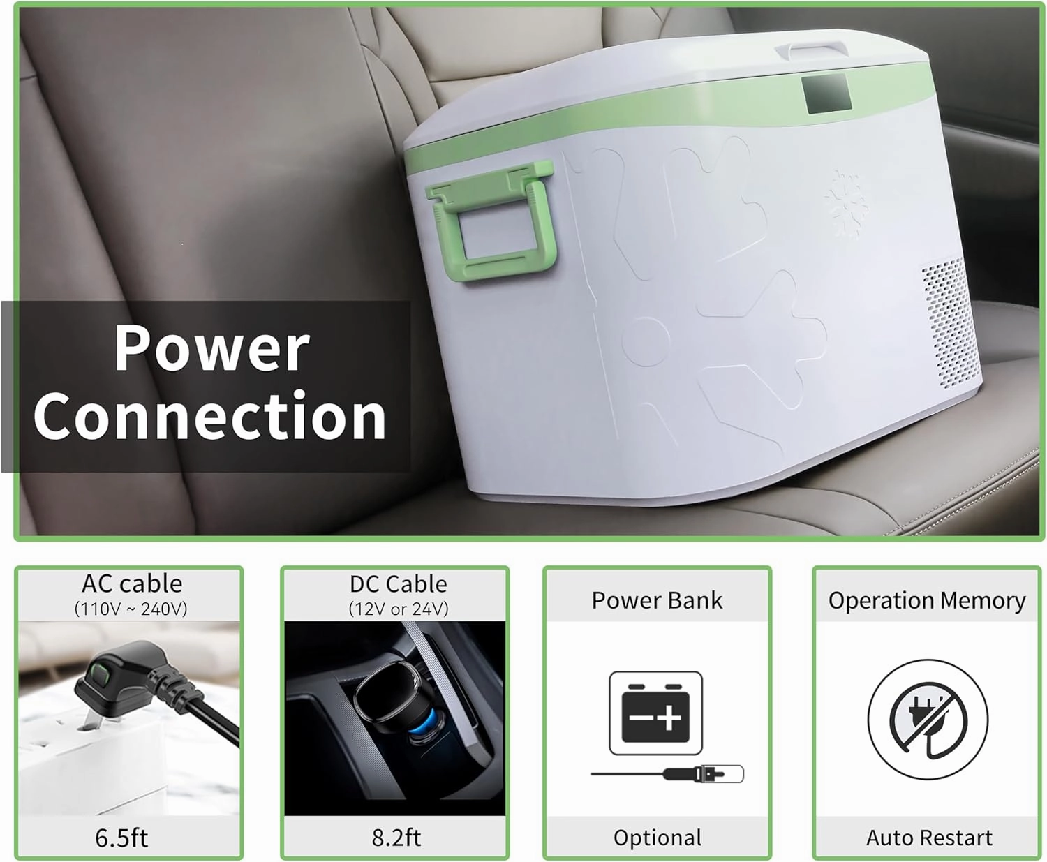 Car Fridge Portable 12V Refrigerator 19 Quart (18 Liter) 12 Volt Freezer Compressor Cooler 12V/24V DC 110～240 V AC for Truck Van RV Camper SUV and Home Use -18℃~ 15℃