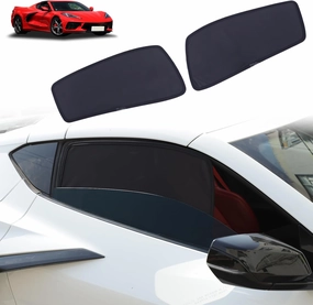 Car Side Window Shades for Corvette C8 2020-2024 Sun Shade Heat Insulation Strong-Light Blocking&UV Protection Privacy Essential Interior for Baby,Car Camping and Napping Curtains (2PCS)