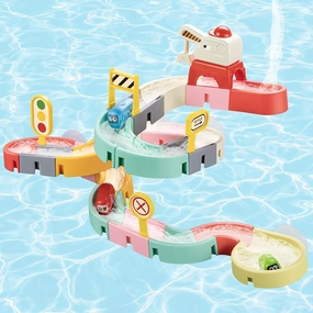 Car Slide Bath Toys for Kids Ages 4-8, Wall Track Building Set 3  Year Old, Fun DIY Kit Bathtub Time Birthday Gift for Toddler Boys & Girls (37 PCS)