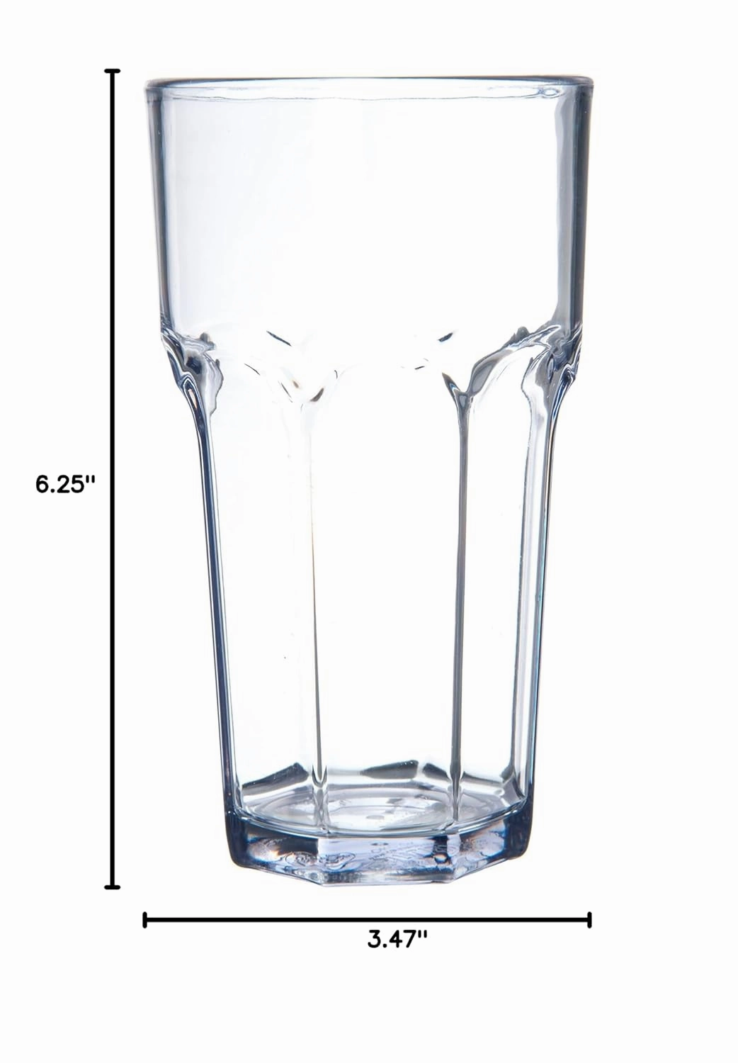 Carlisle FoodService Products Louis Tall Tumbler for Restaurants, Catering, Kitchens, Plastic, 20 Ounces, Clear, (Pack of 24)