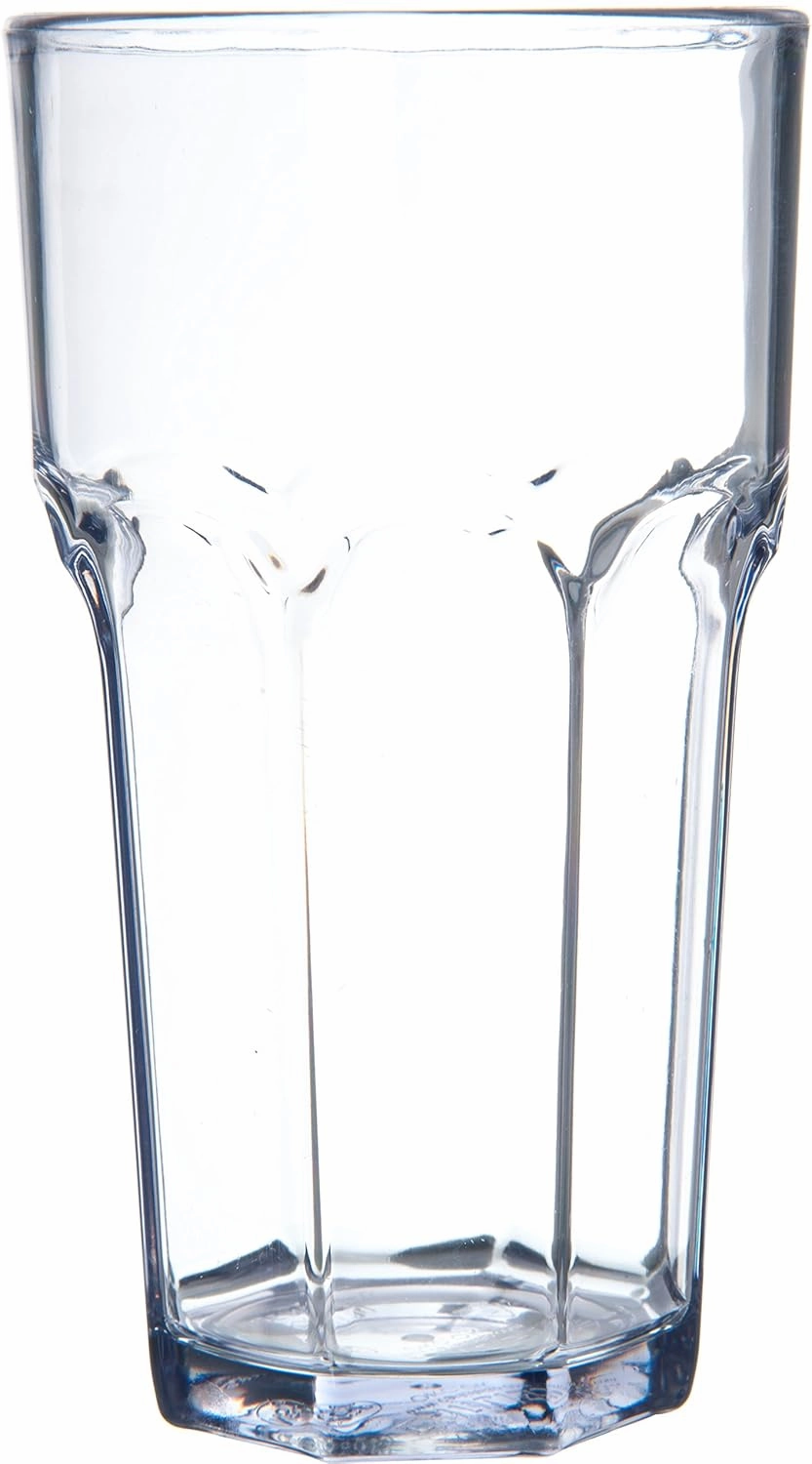 Carlisle FoodService Products Louis Tall Tumbler for Restaurants, Catering, Kitchens, Plastic, 20 Ounces, Clear, (Pack of 24)