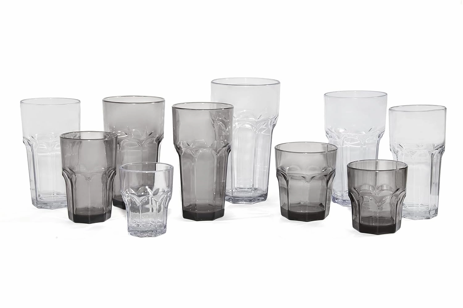 Carlisle FoodService Products Louis Tall Tumbler for Restaurants, Catering, Kitchens, Plastic, 20 Ounces, Clear, (Pack of 24)