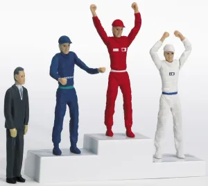 Carrera 21121 Winner`S Rostrum with Set of Figures Realistic Scenery Accessory for Slot Car Race Track, Multicolor