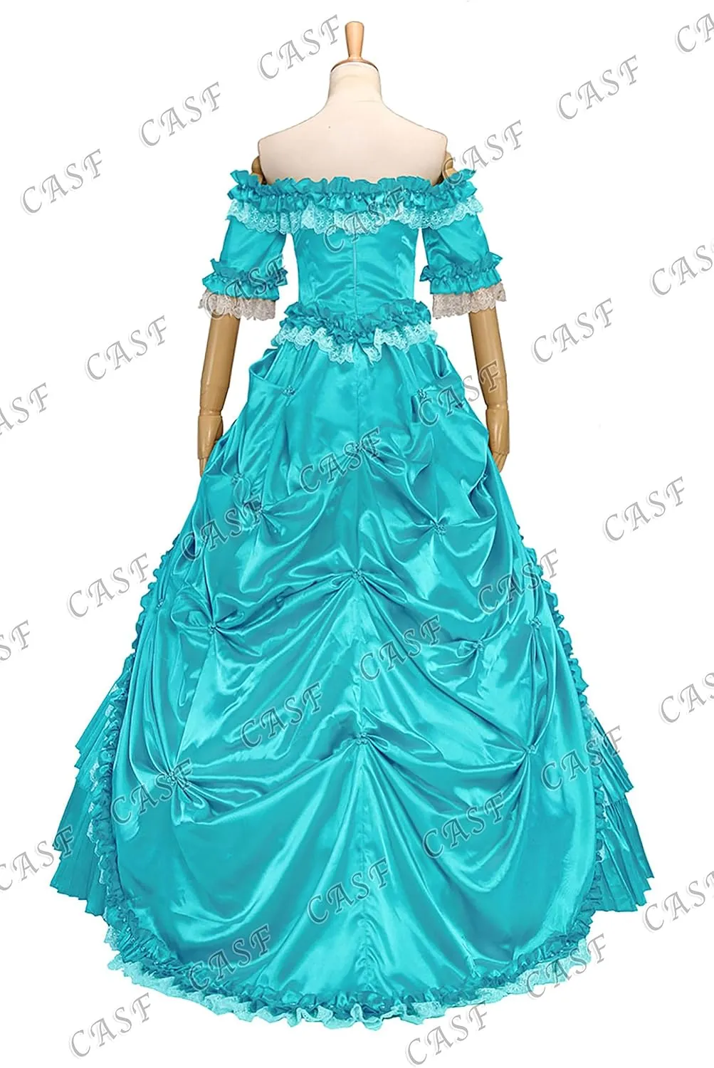 CASF Classic Klassiker Victorian Steampunk Ruffles Herrlich Lace Ball Gown Dress