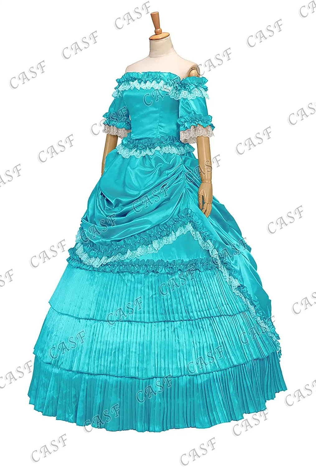 CASF Classic Klassiker Victorian Steampunk Ruffles Herrlich Lace Ball Gown Dress