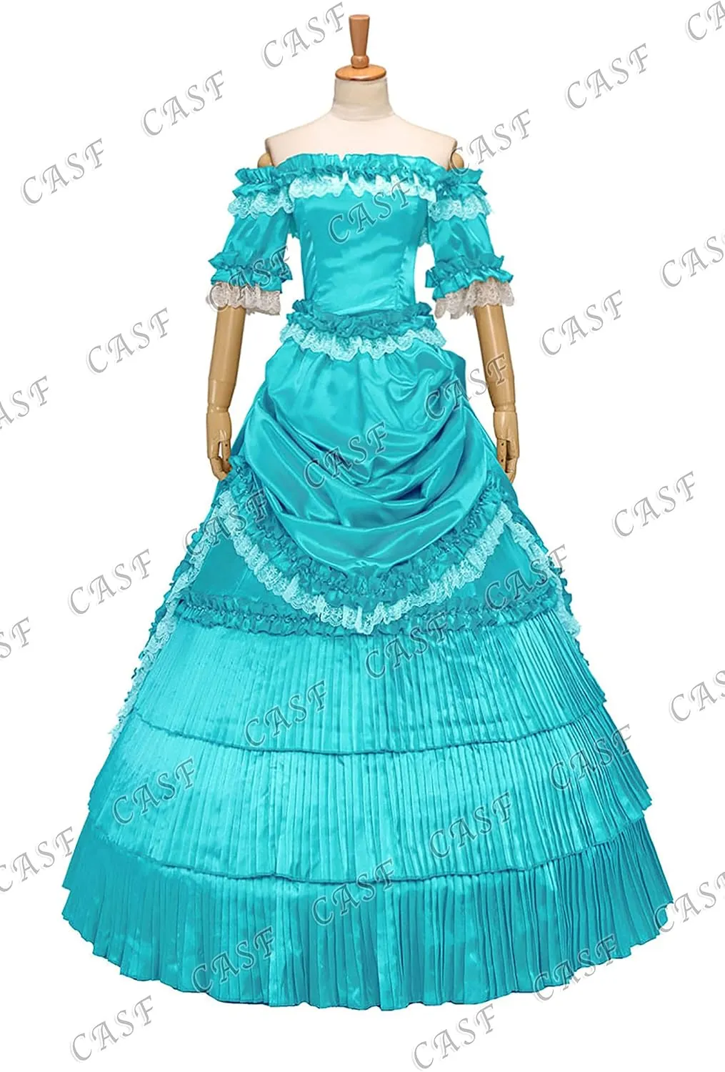 CASF Classic Klassiker Victorian Steampunk Ruffles Herrlich Lace Ball Gown Dress