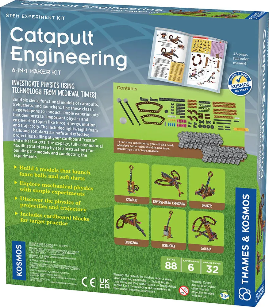 Catapult Engineering: 6-In-1 Maker Kit Age 8 