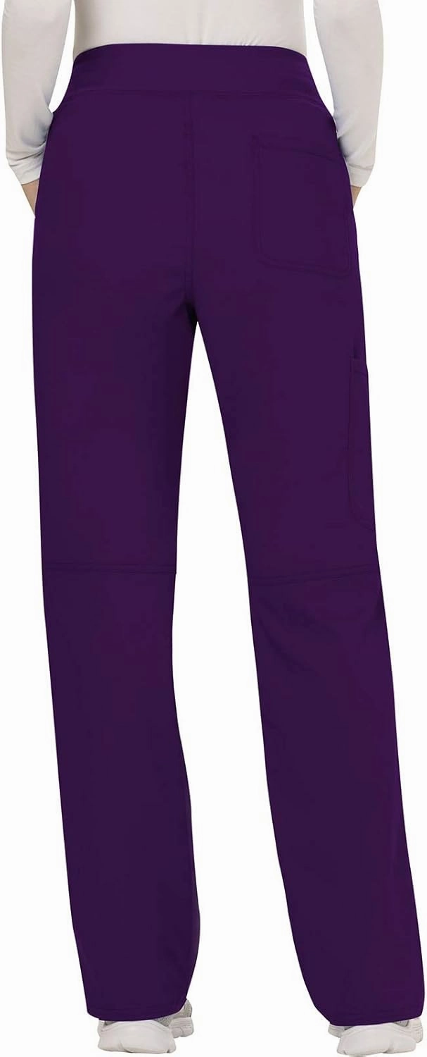 Cherokee Scrub Set For Women, Modern Classic Fit Mock Wrap Top WW610 With Mid Rise, Straight Leg Pant WW110