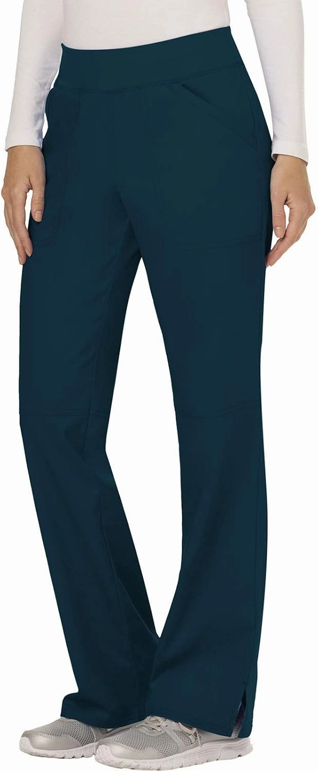 Cherokee Scrub Set For Women, Modern Classic Fit Mock Wrap Top WW610 With Mid Rise, Straight Leg Pant WW110