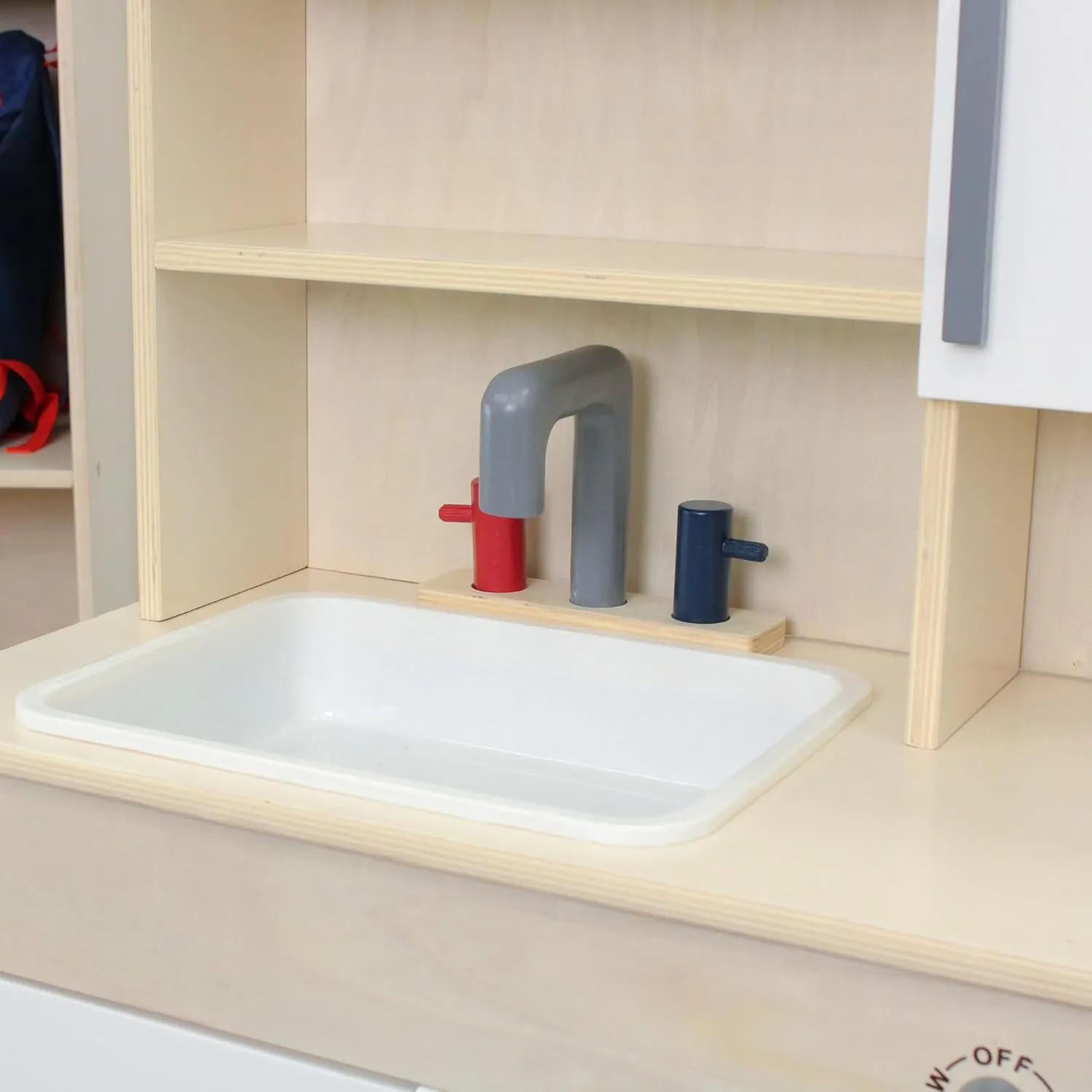 Children’s Factory Wooden Play Kitchen for Kids Toddlers, Combination Kitchen Includes Sink, Stove, and Microwave with Realistic Design, Nursery or Playroom Pretend Play Furniture, Assembly Required