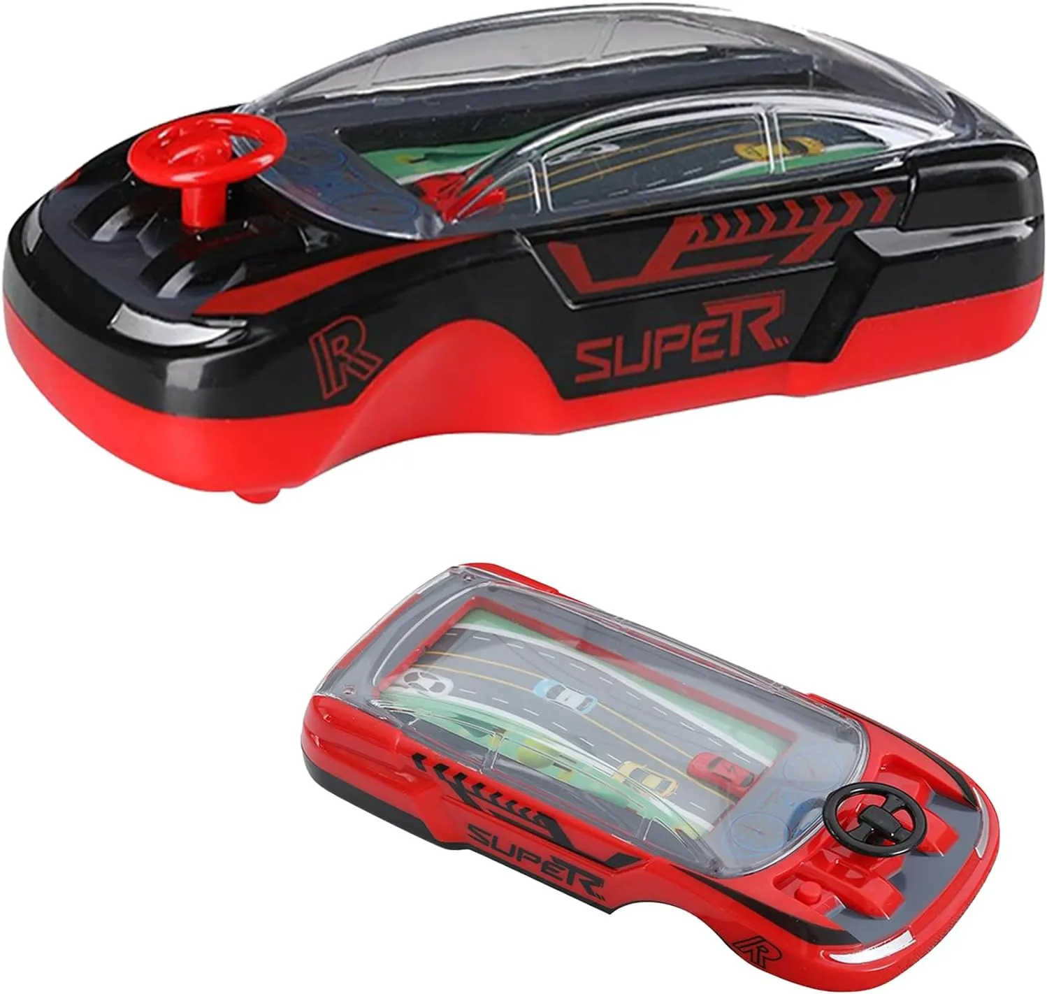 Children's Racing Game Machine,Kids Simulation Adventure Driving Racing Car Game,Portable Handheld Game, Dual Mode Educational Race Truck, Interactive Learning Game for Boys and Girls (Black)