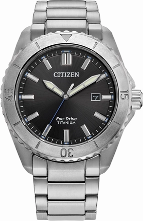 Citizen Men's Eco-Drive Brycen Sport Casual Watch, Silver-Tone Super Titanium Case, 3 Hand, Date