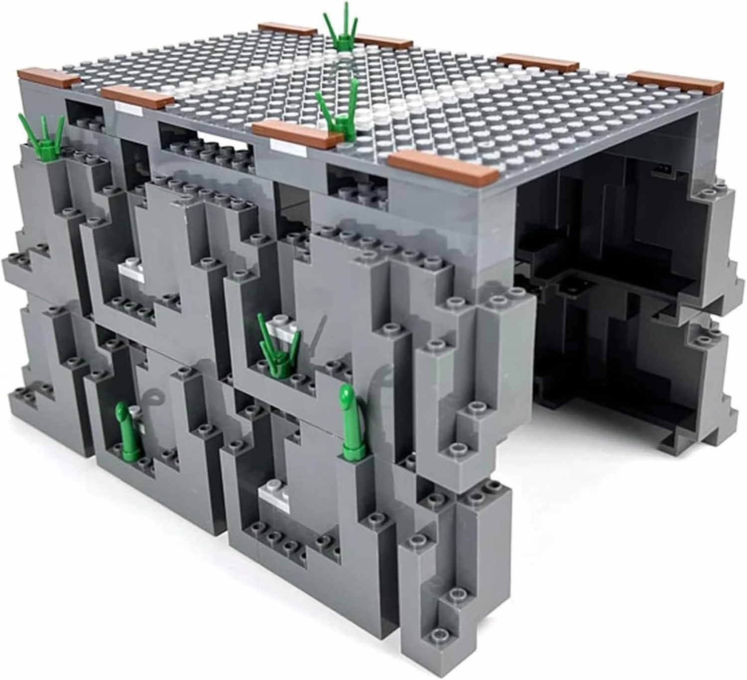 City Train Track Building Block Accessories, Train Track Accessories and Railway Track Expansion are Compatible with All Major Brands (Tunnel Cave)